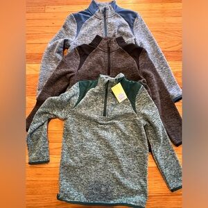 Set of 3 boys all in motion half zip pullover size S 6/7